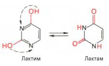 Таутомерное превращение урацила