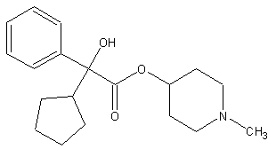 циклопентил-фенилгликолевой кислоты 1-метил-4-пиперидиловый эфир