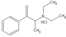 1-фенил-2-диэтиламинопропанона-1 гидрохлорид