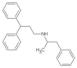 1-фенил-2-((1,1-дифенилпропил-3)амино)пропан